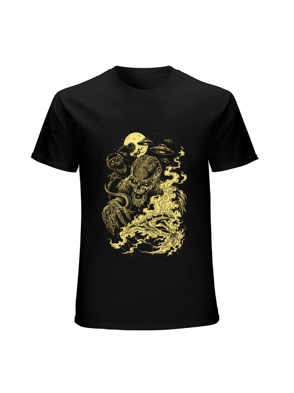Skull Phantom Flaming Horror T-Shirt