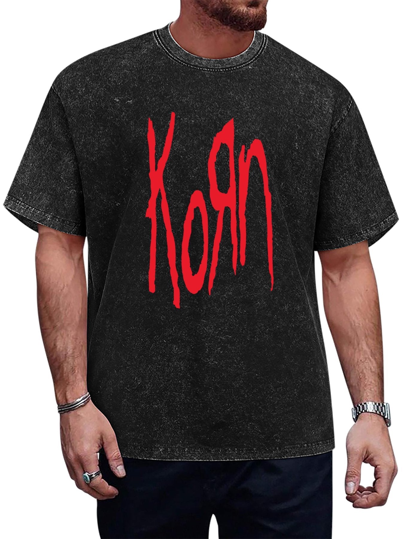 Korn Red Logo Graphic T-Shirt