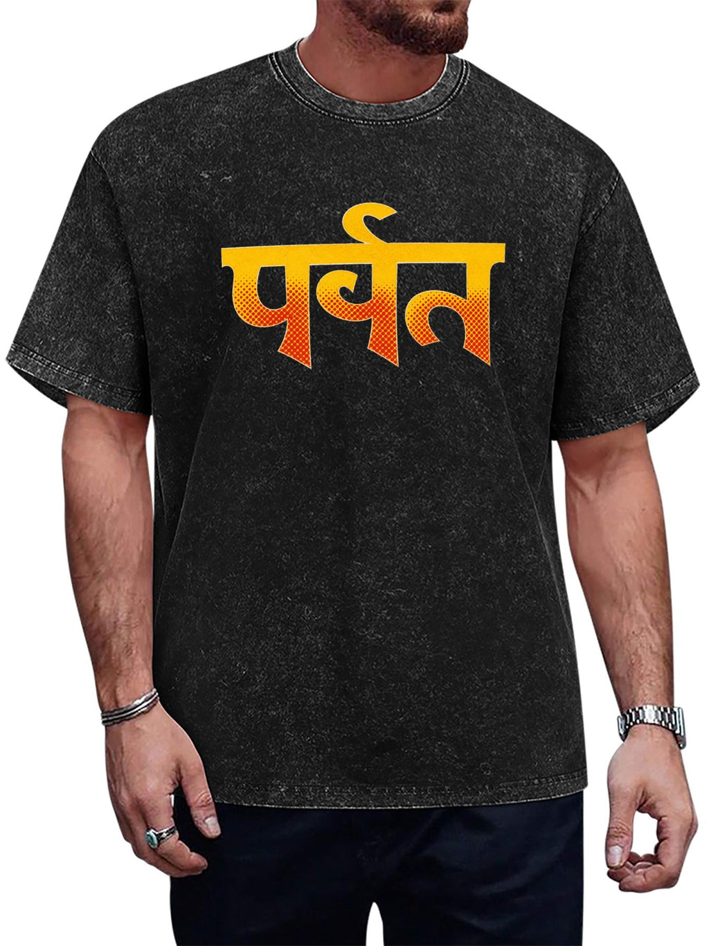Parvat Devanagari Typography Graphic T-Shirt