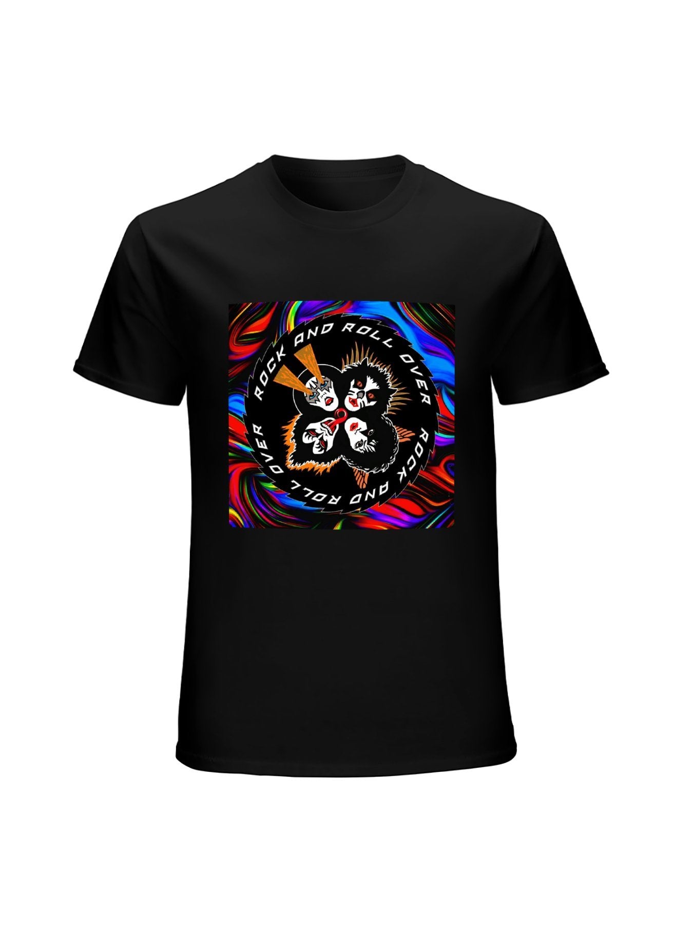 KISS Face Trio Psychedelic Rock and Roll T-Shirt