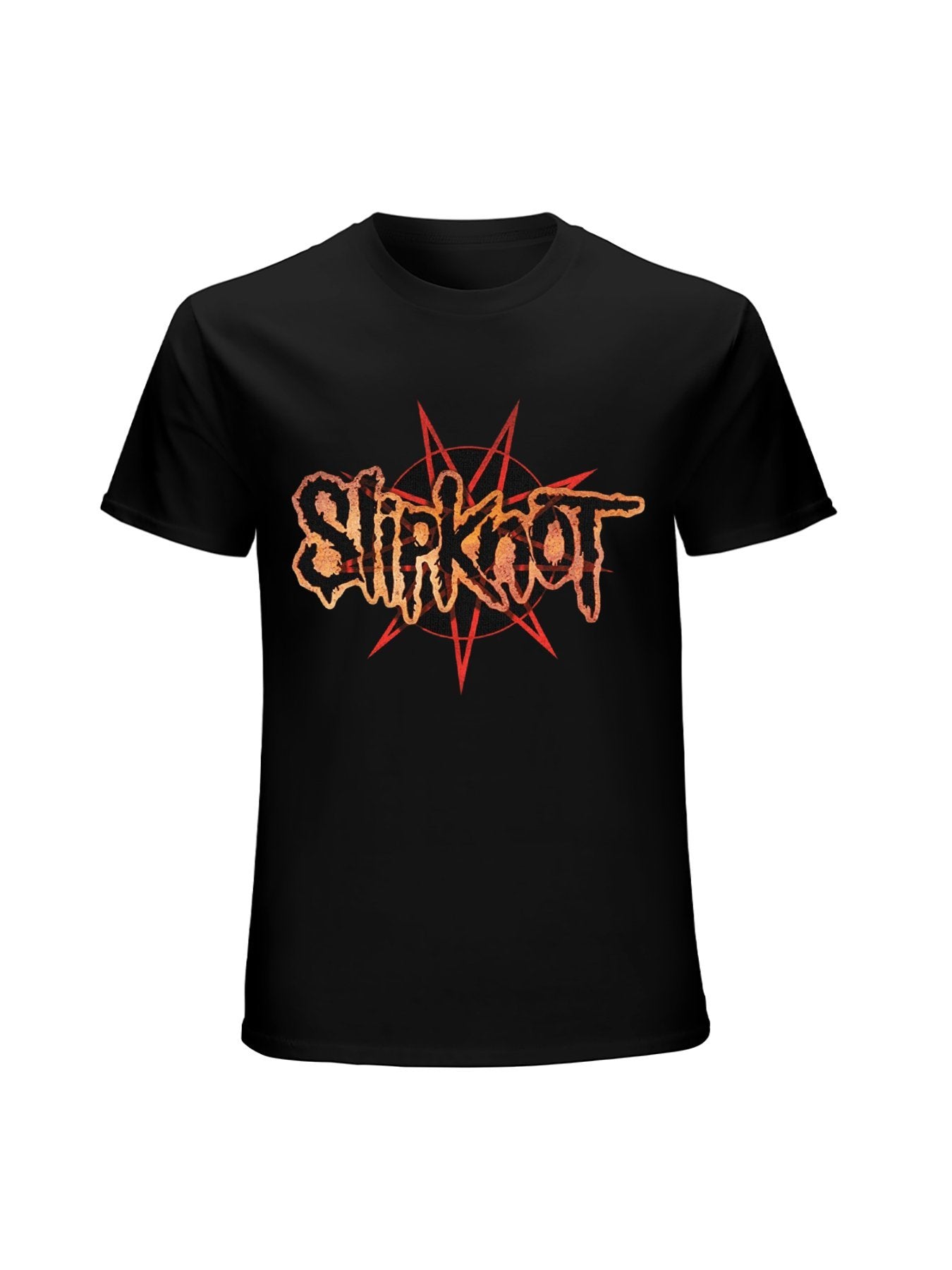 Slipknot Orange Logo Star Graphic T-Shirt