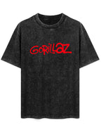 Gorillaz Red Graffiti Logo Graphic T-Shirt