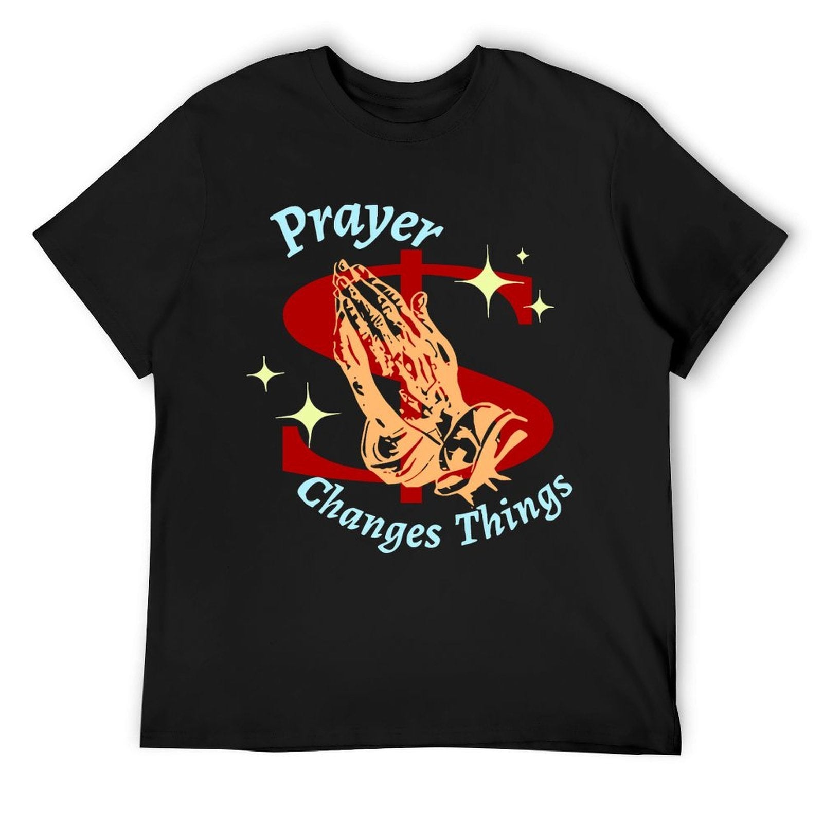 Prayer Changes Things Graphic Black T-Shirt Main image