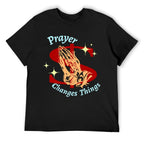 Prayer Changes Things Graphic Black T-Shirt