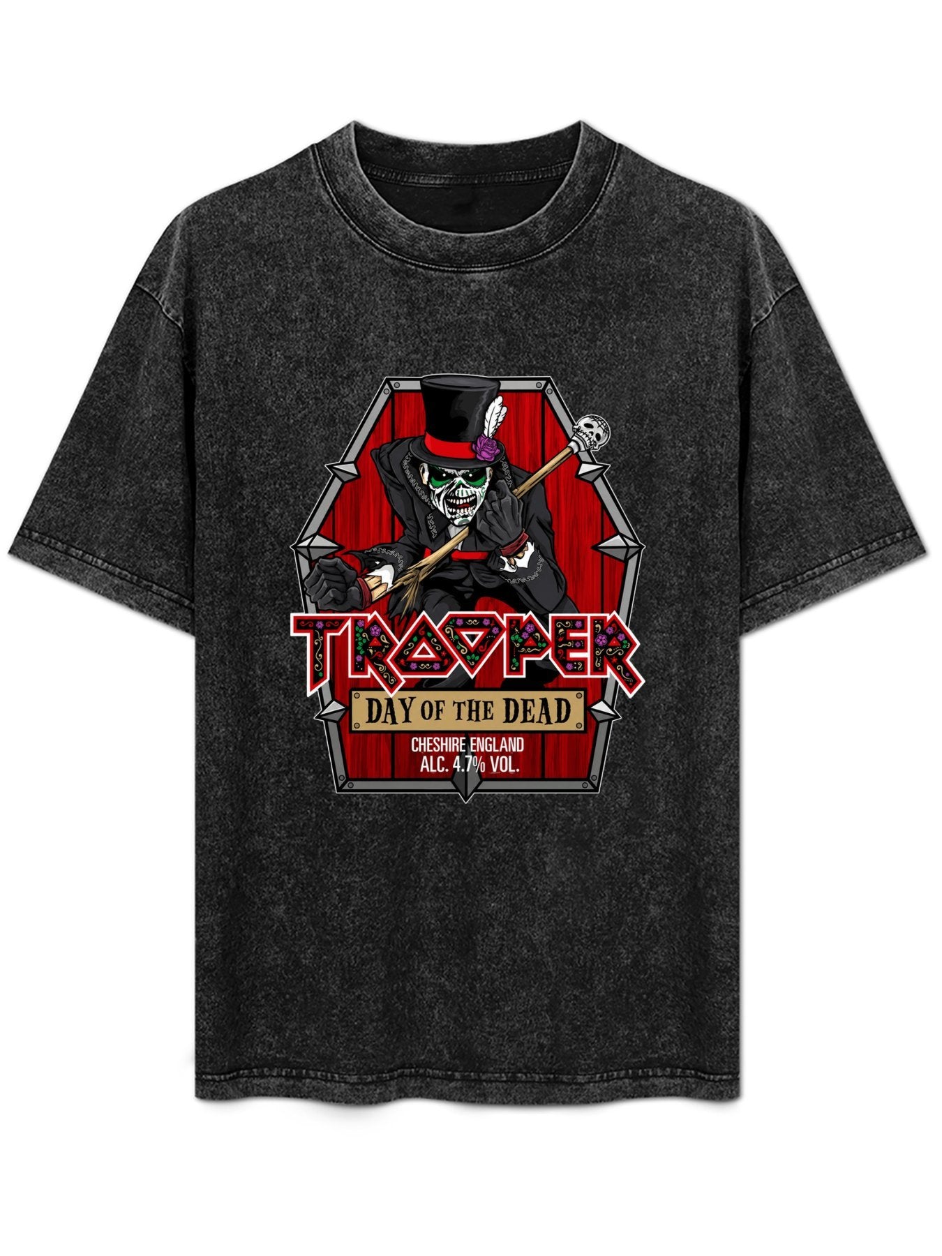 Iron Maiden Trooper Day of the Dead Graphic T-Shirt