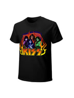 KISS Band Portrait Flame Rock T-Shirt