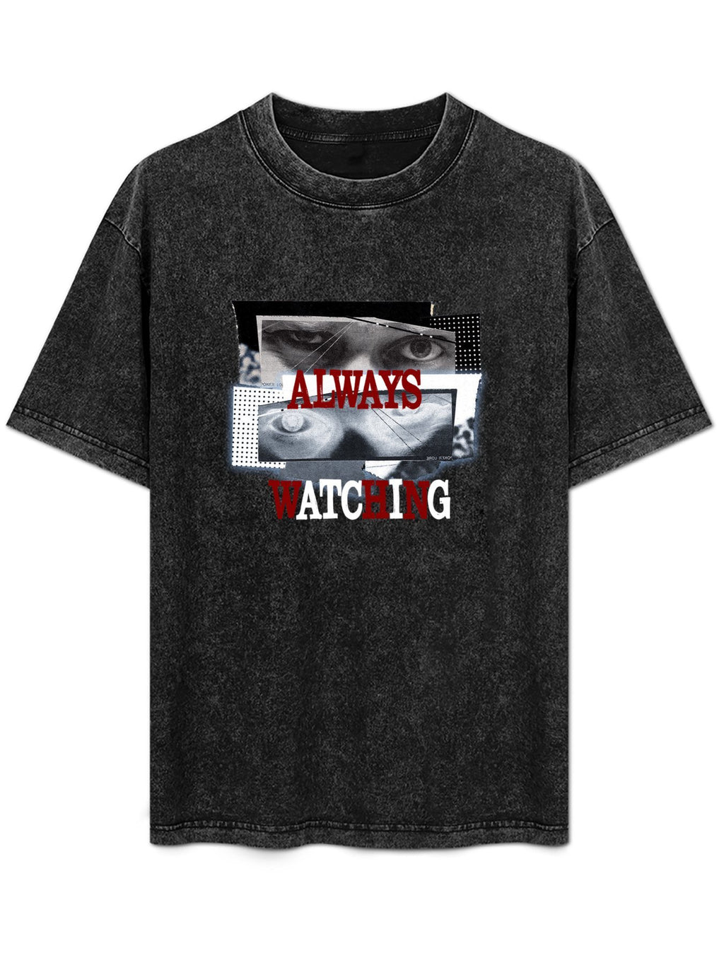 Always Watching Eye Collage Vintage Washed T-Shirt
