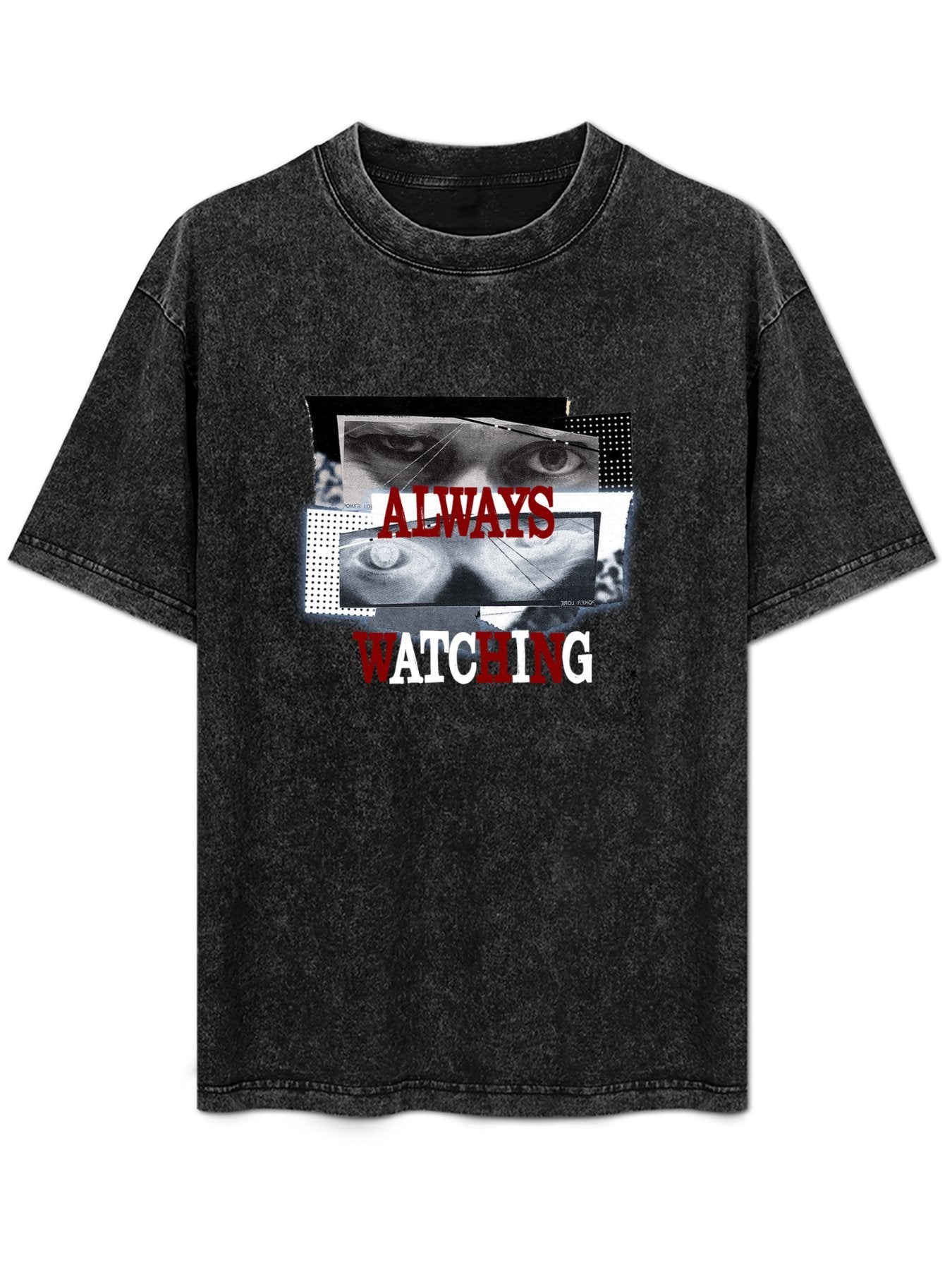 Always Watching Eye Collage Vintage Washed T-Shirt