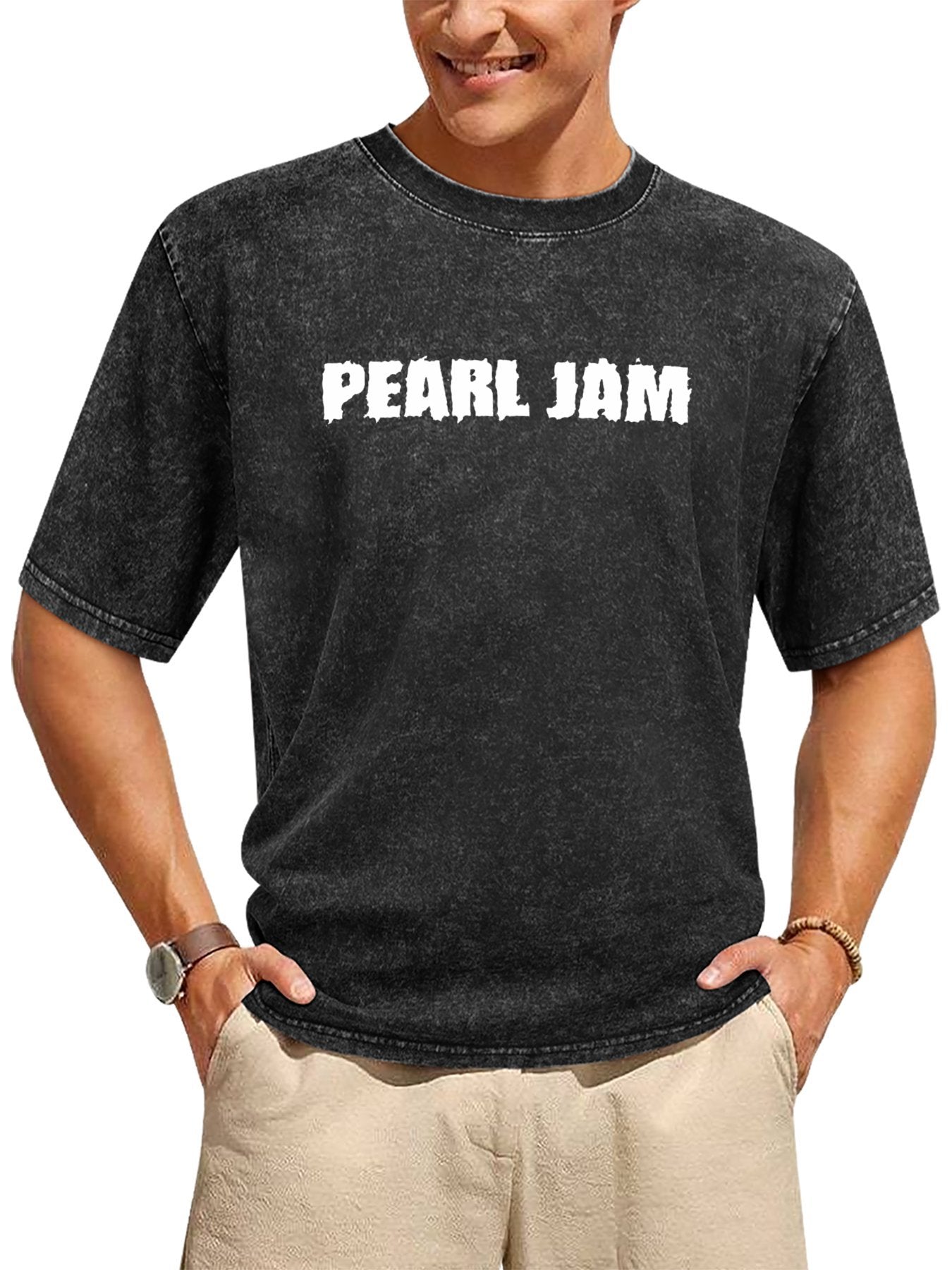 Pearl Jam Distressed Logo Graphic T-Shirt Secondary image
