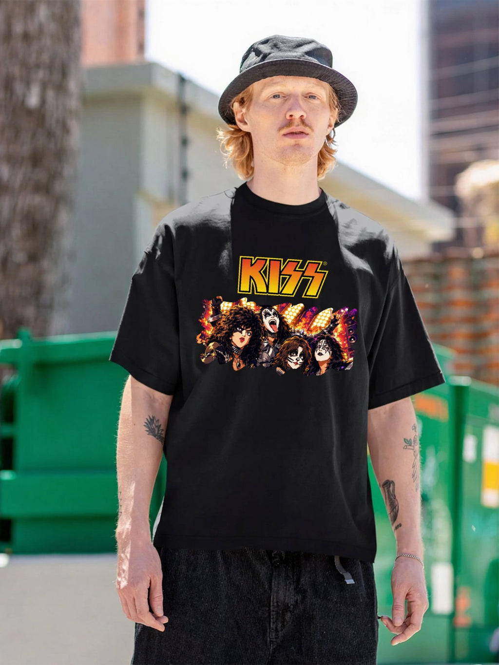 KISS Band Portrait Logo Graphic T-Shirt