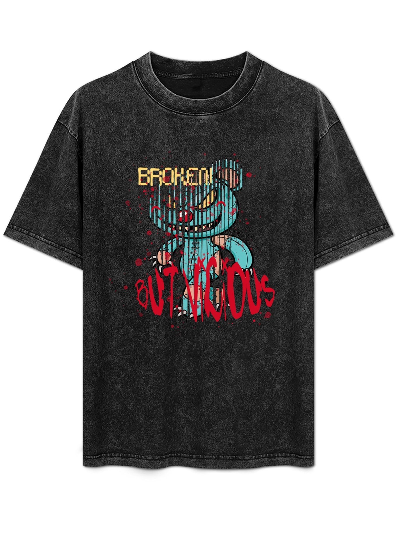 Glitch Bear But Vicious Vintage Washed T-Shirt