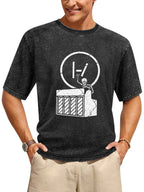Vintage Washed Twenty One Pilots Skeleton Piano Graphic T-Shirt