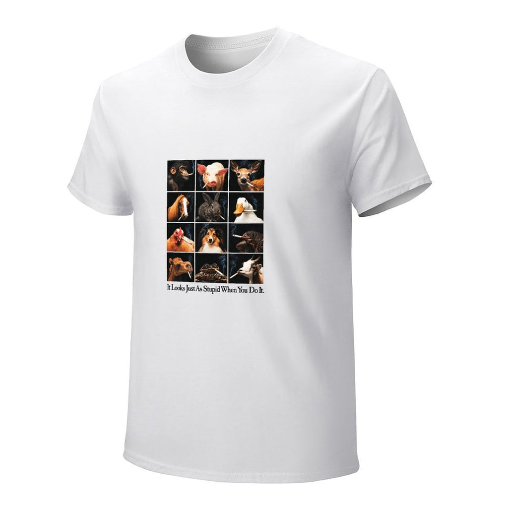 Animal Anti-Smoking Graphic T-Shirt
