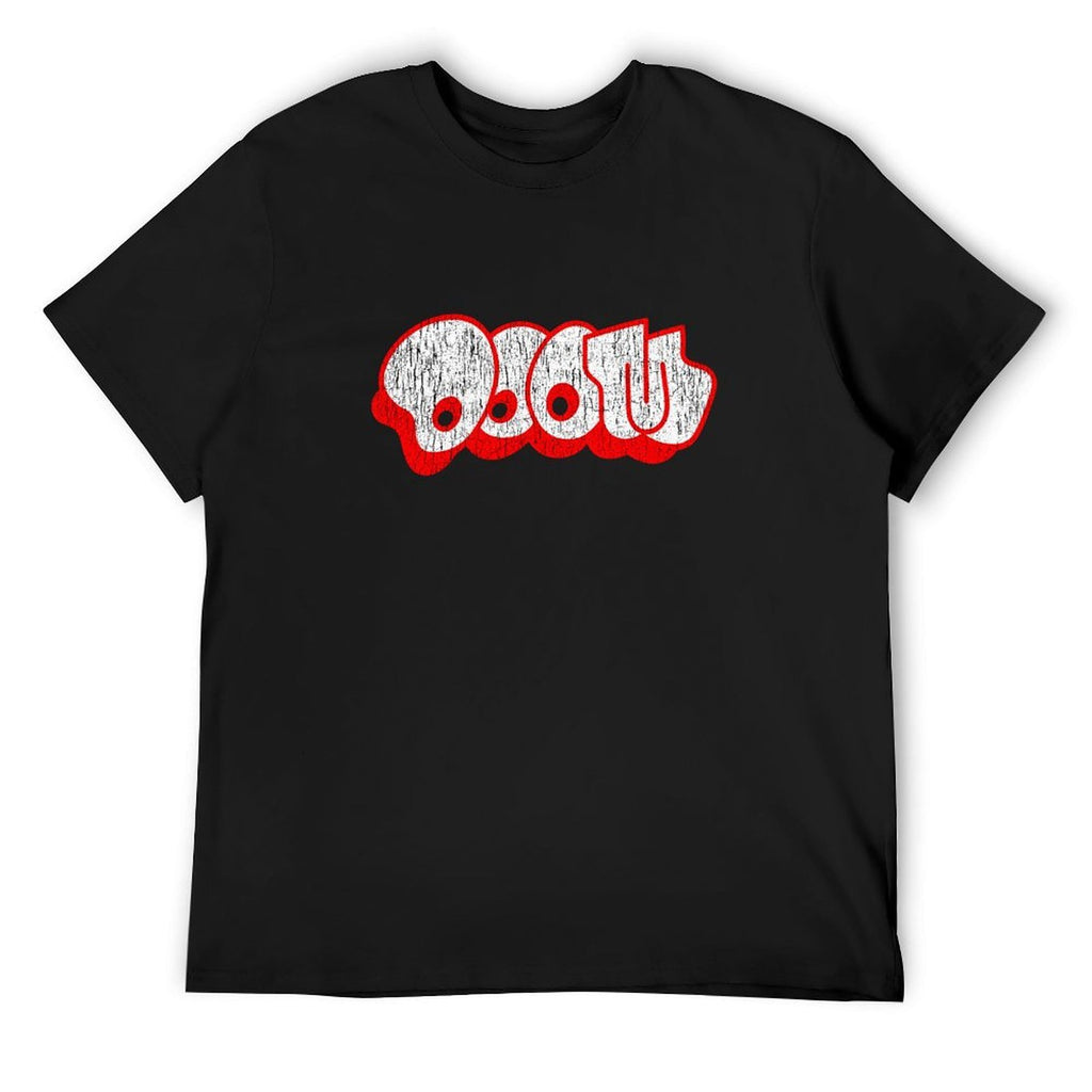 Retro Red & White Logo Graphic T-Shirt