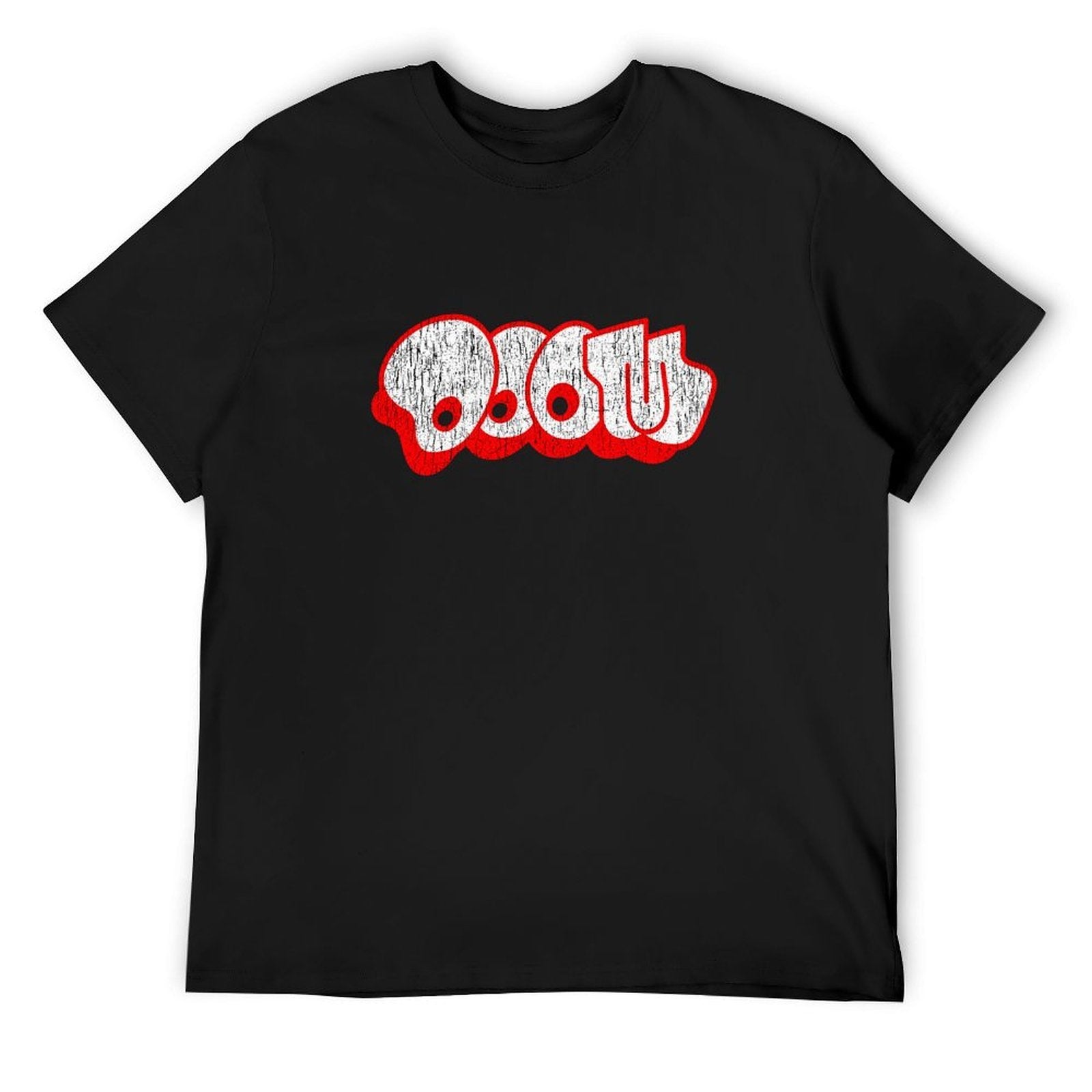 Retro Red & White Logo Graphic T-Shirt
