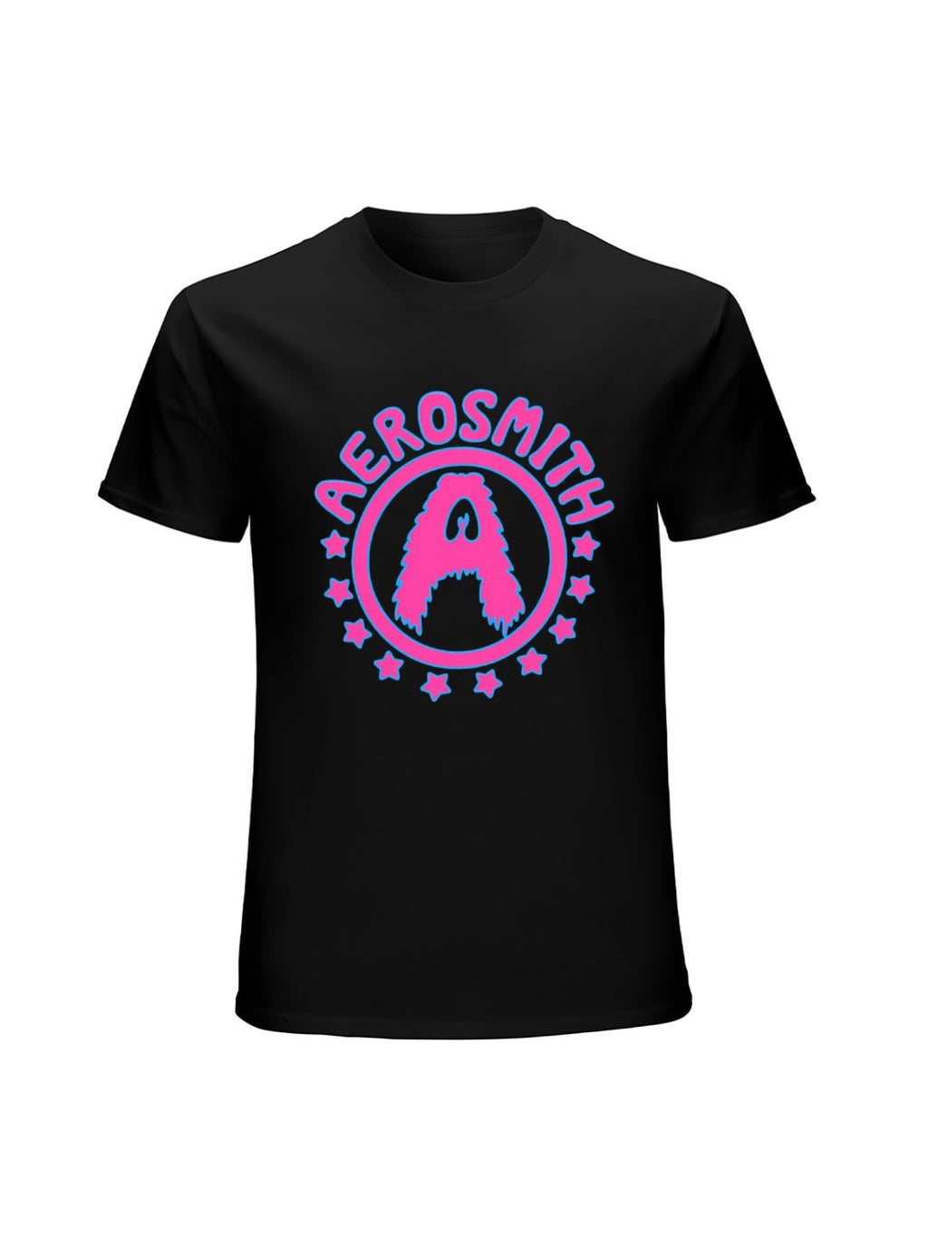 Aerosmith Neon Star Badge Retro Graphic T-Shirt