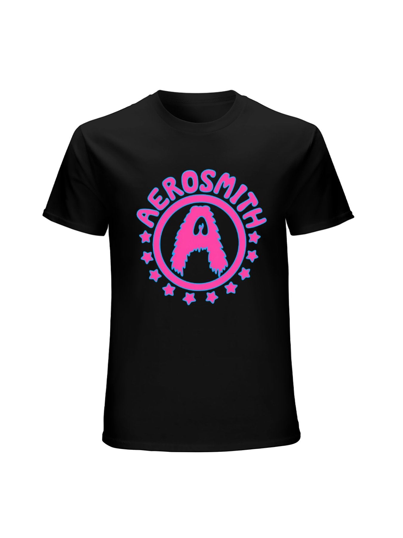 Aerosmith Neon Star Badge Retro Graphic T-Shirt