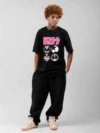 KISS Pink Logo Four Faces Graphic T-Shirt