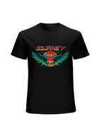 Journey Retro Scarab Wings Neon Classic Rock Graphic T-Shirt