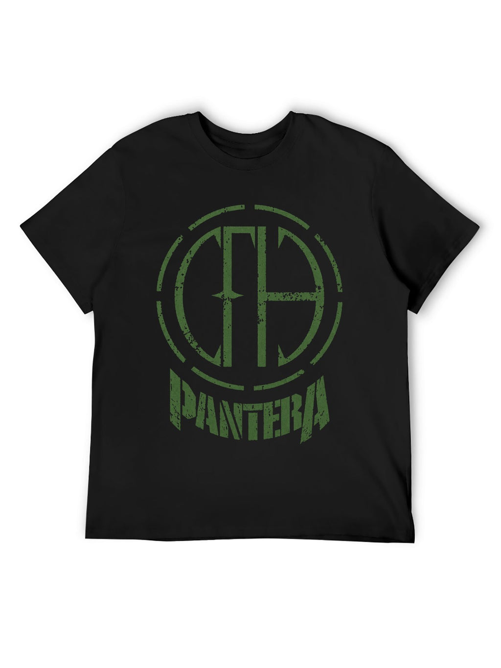 Pantera Green Emblem Logo Graphic T-Shirt