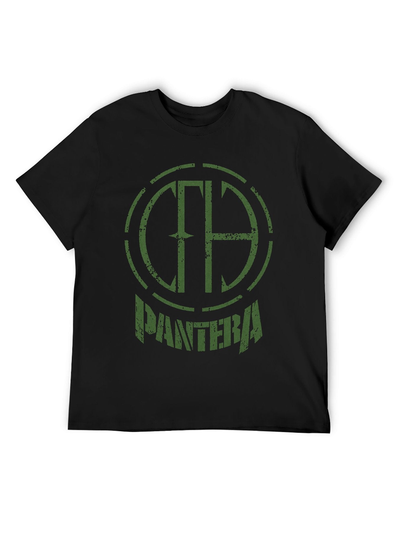 Pantera Green Emblem Logo Graphic T-Shirt