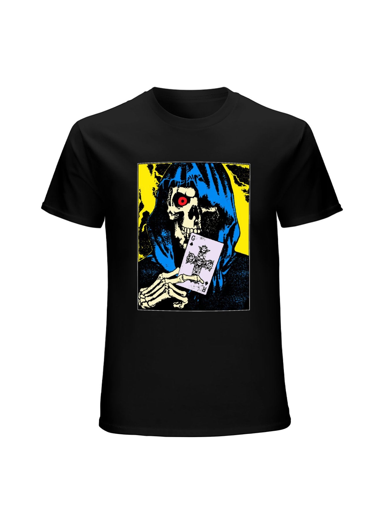 Grim Reaper Playing Card Graphic T-Shirt