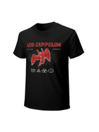 Led Zeppelin Red Icarus Symbols Graphic T-Shirt