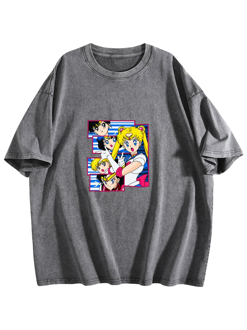 Sailor Moon Washed Anime Graphic T-Shirt