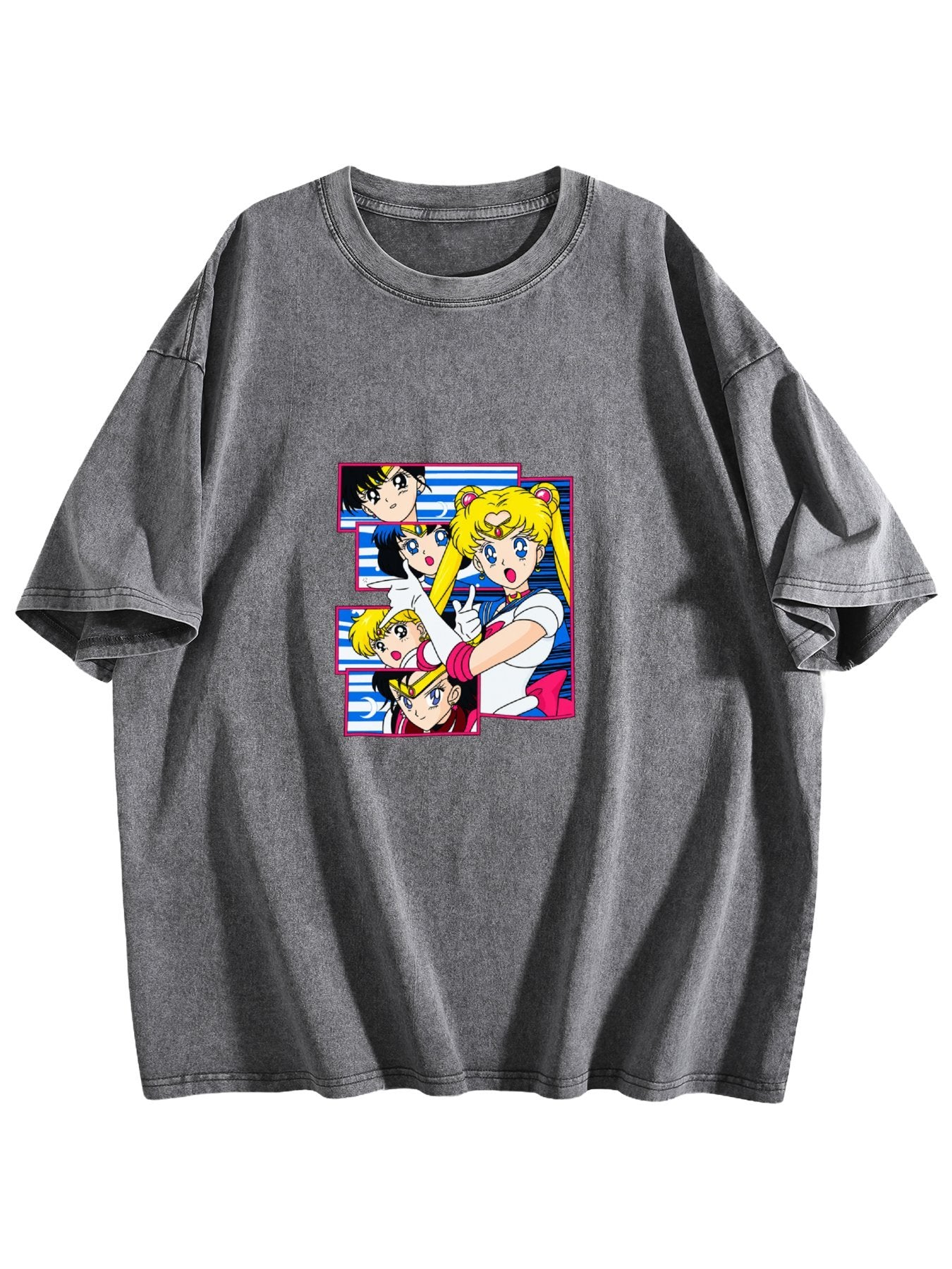 Sailor Moon Washed Anime Graphic T-Shirt