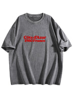 Côte d'Azur 1980 France Graphic Washed T-Shirt