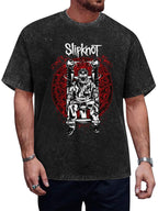 Vintage Washed Slipknot Electric Chair Skeleton Graphic T-Shirt
