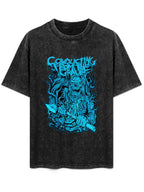 Vintage Washed Converging From the Grave Skeleton Graphic T-Shirt