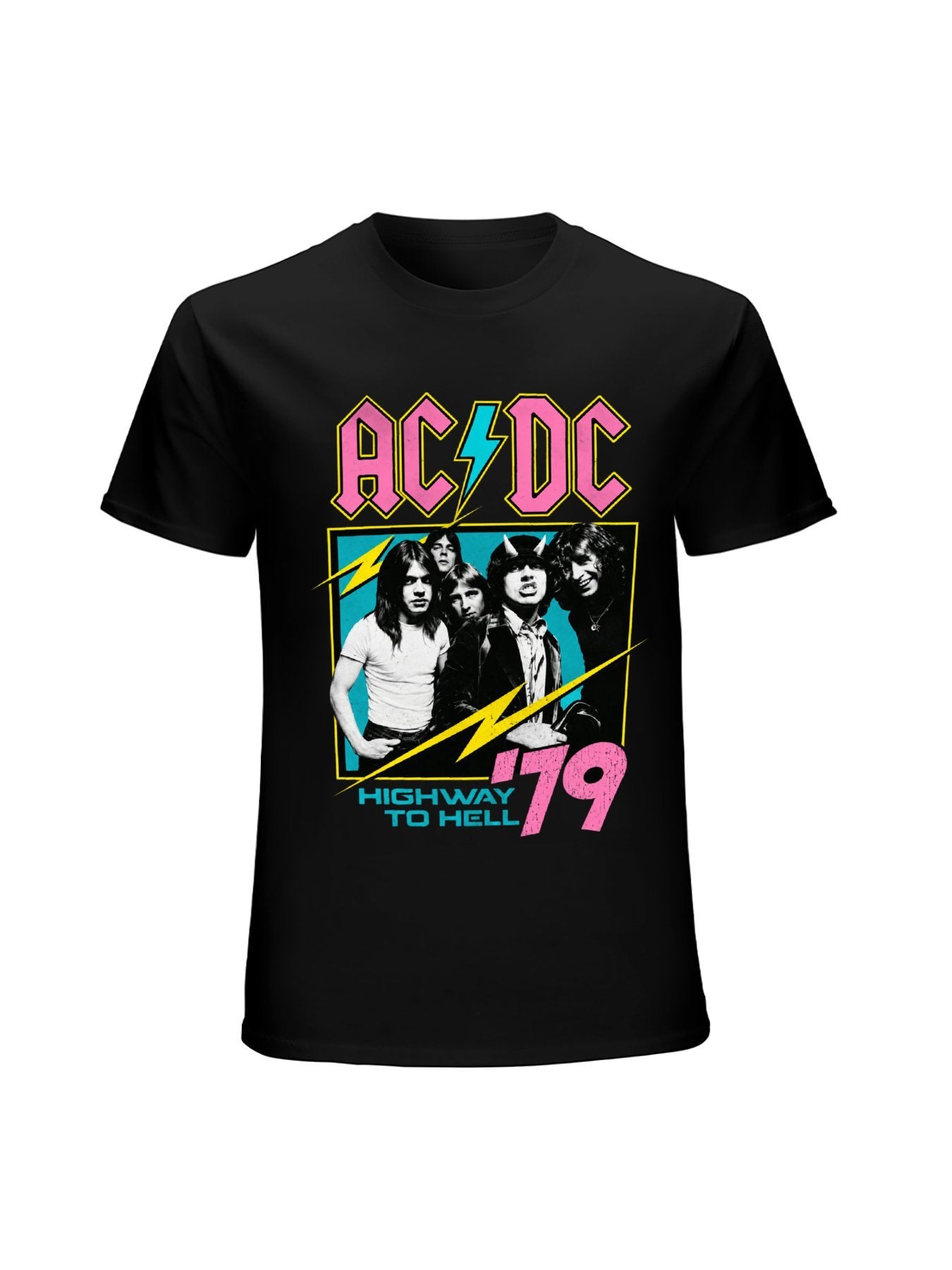 AC/DC Highway To Hell 79 Band Photo Graphic T-Shirt