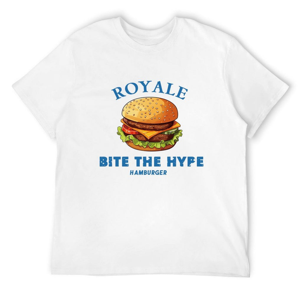 Royale Bite the Hype Hamburger Graphic White T-Shirt