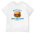 Royale Bite the Hype Hamburger Graphic White T-Shirt