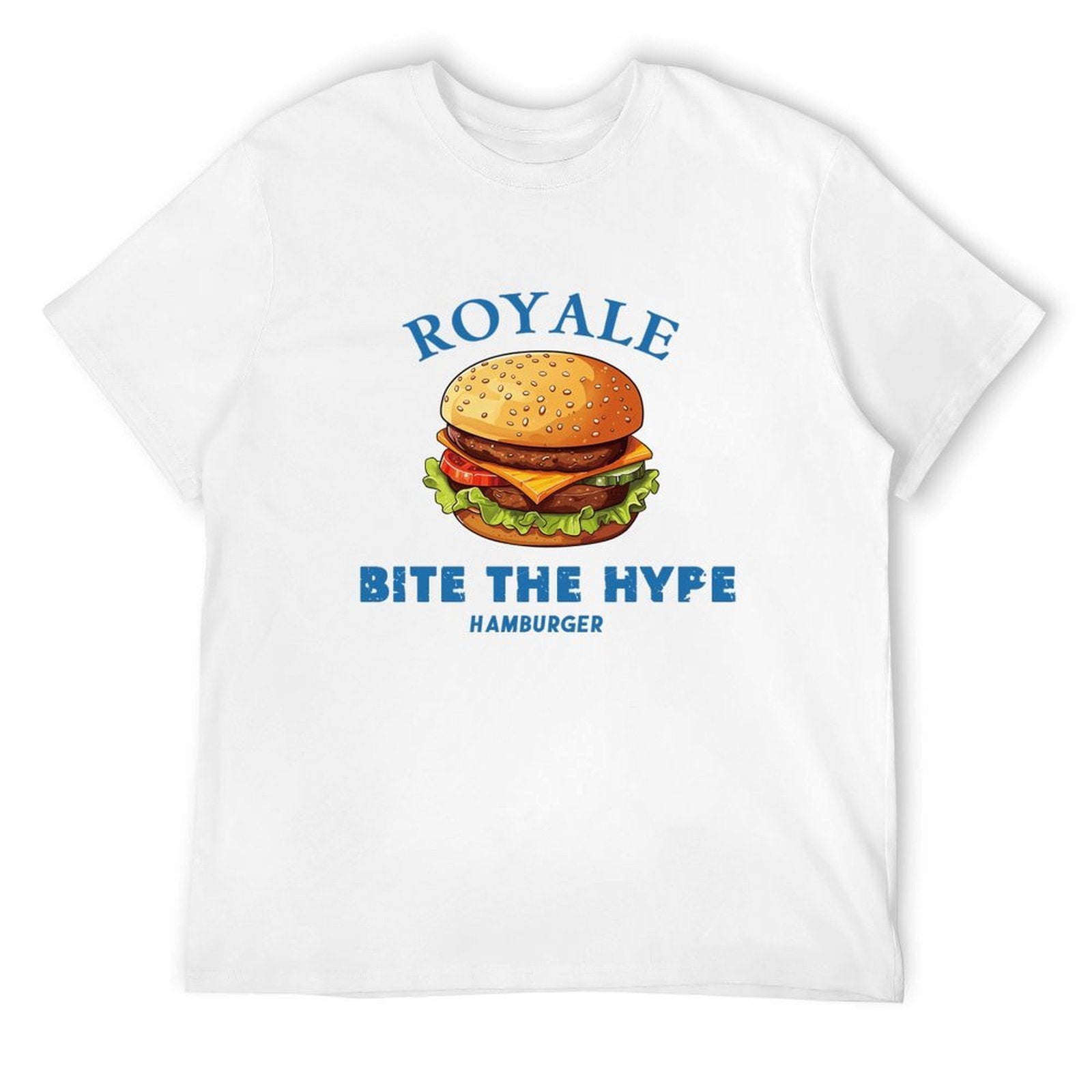 Royale Bite the Hype Hamburger Graphic White T-Shirt