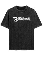 Vintage Washed Whitesnake Logo Graphic T-Shirt