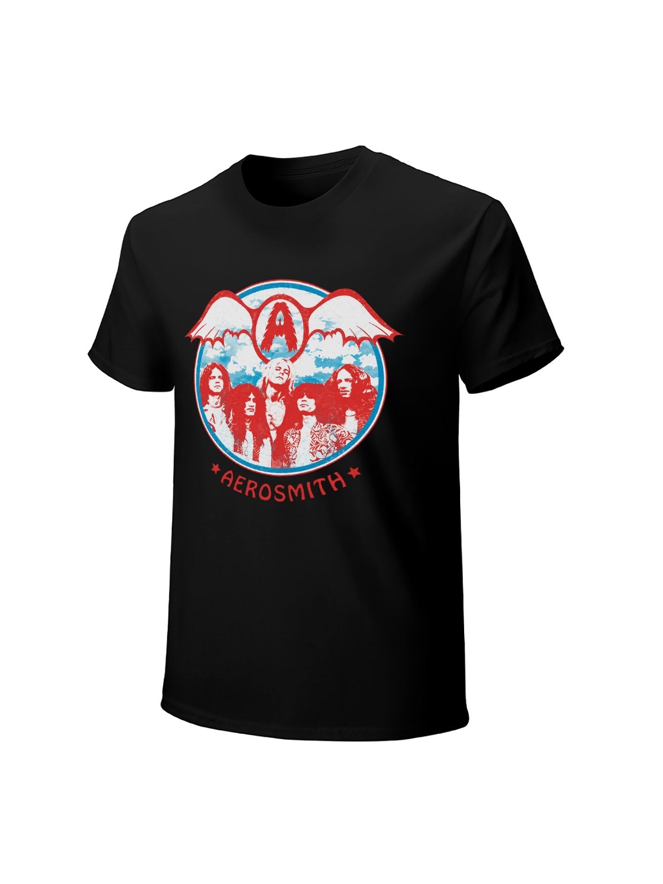 Aerosmith Band Portrait Bat Wing Vintage Graphic T-Shirt