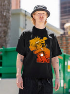 Gorillaz Noodle & 2D Orange Graphic T-Shirt