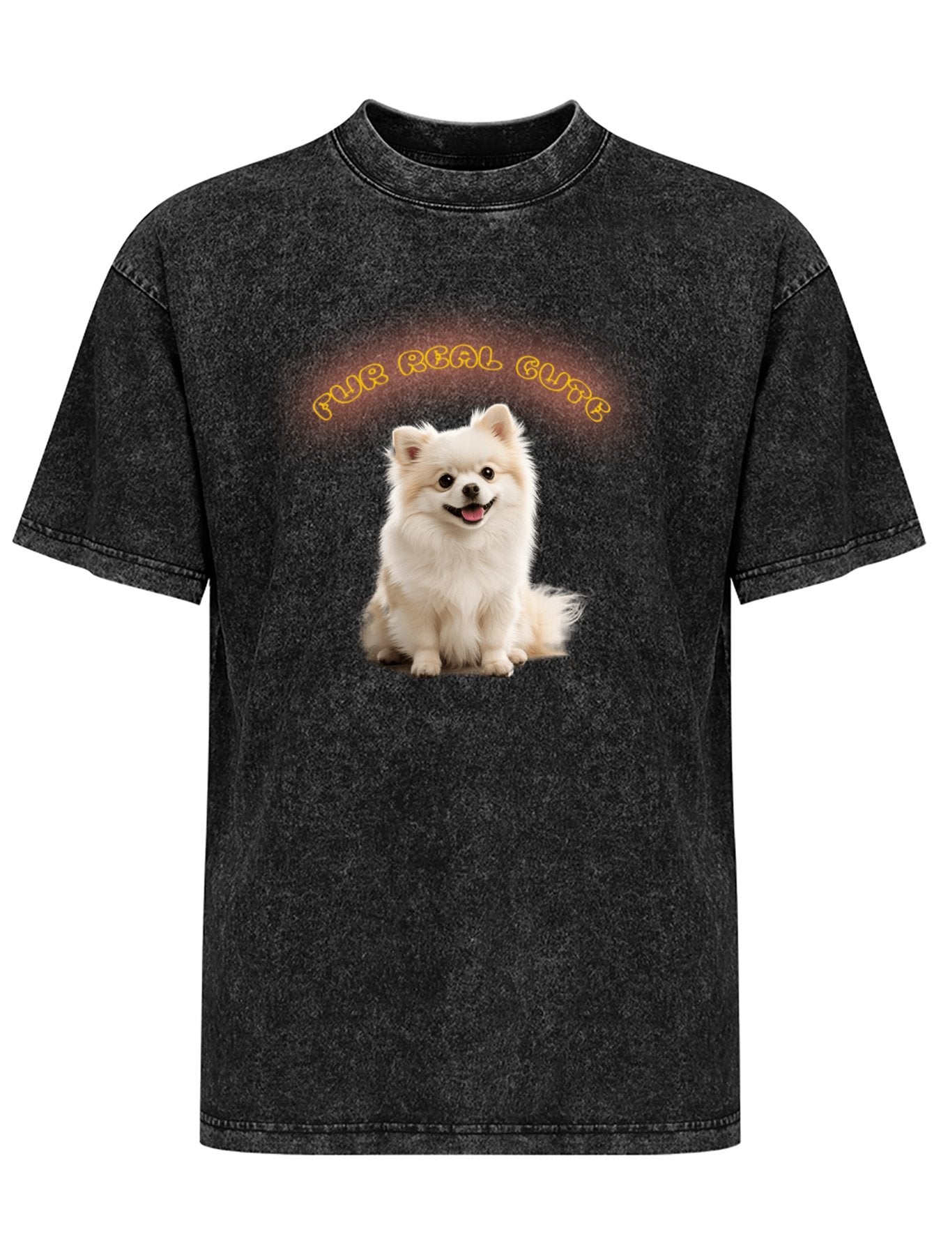 Fur Real Cute Dog Vintage Washed T-Shirt