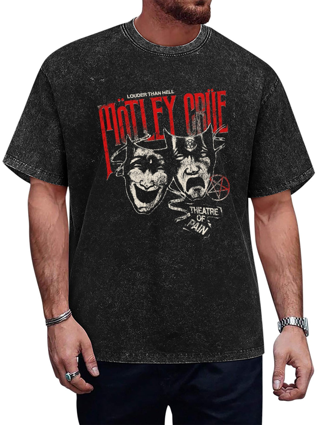 Mötley Crüe Louder Than Hell Theater of Pain Graphic T-Shirt