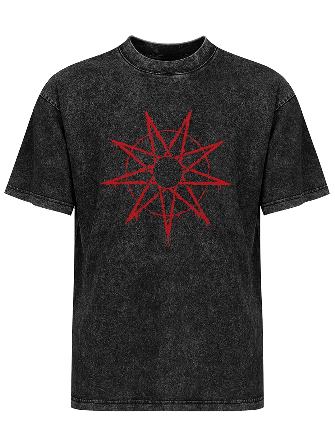 Slipknot Red Nonagram Symbol Graphic T-Shirt