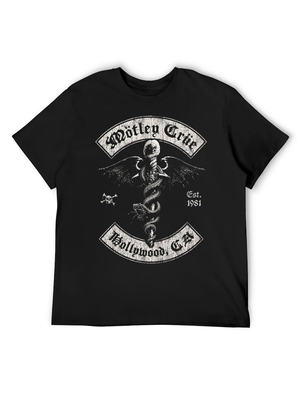 Mötley Crüe Hollywood Winged Snake Graphic T-Shirt