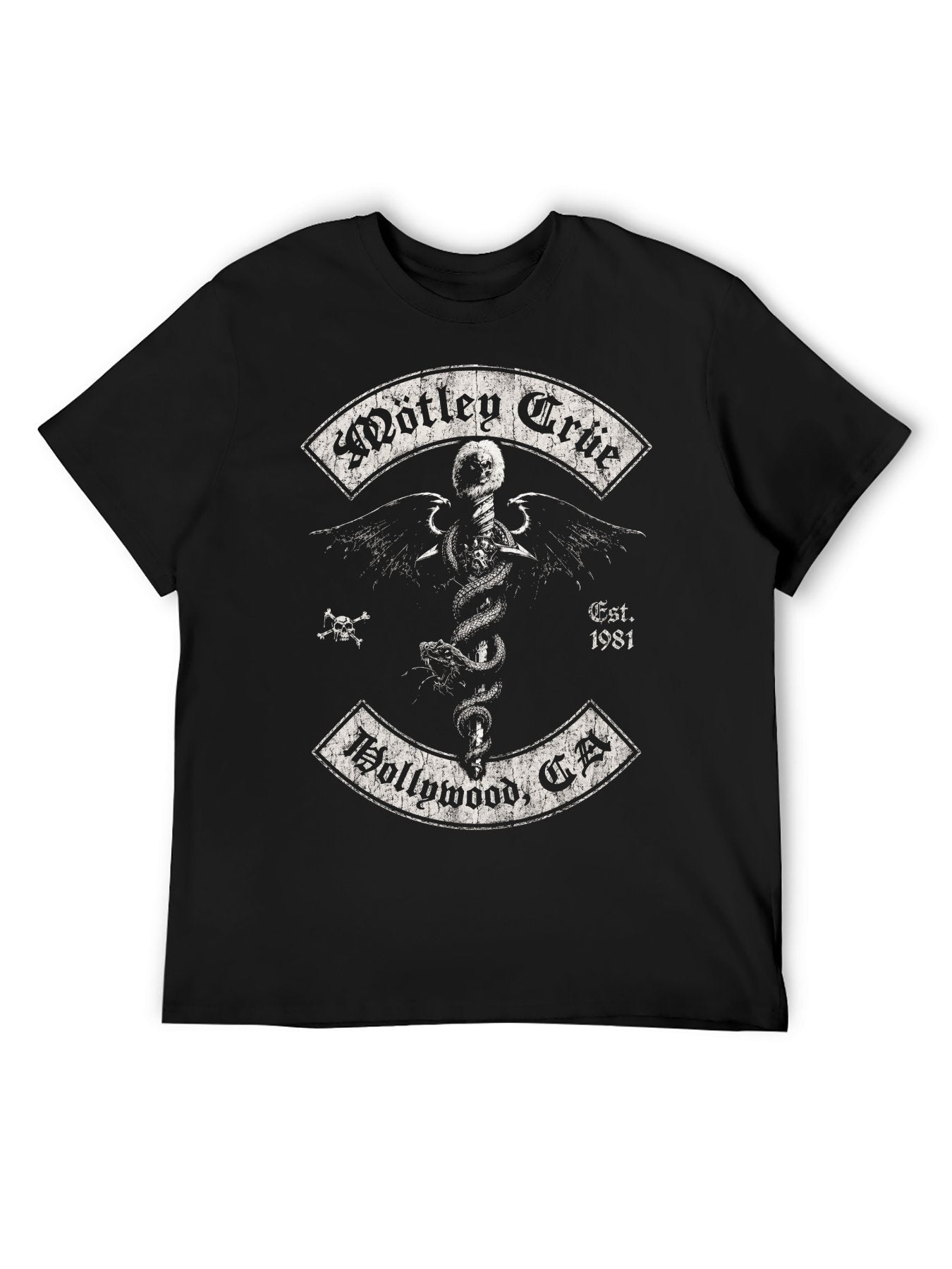 Mötley Crüe Hollywood Winged Snake Graphic T-Shirt