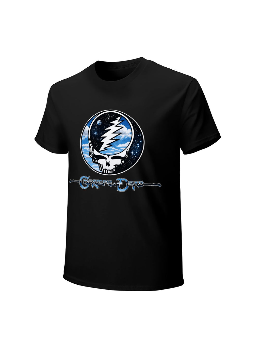 Grateful Dead Skull Lightning Circle Graphic T-Shirt