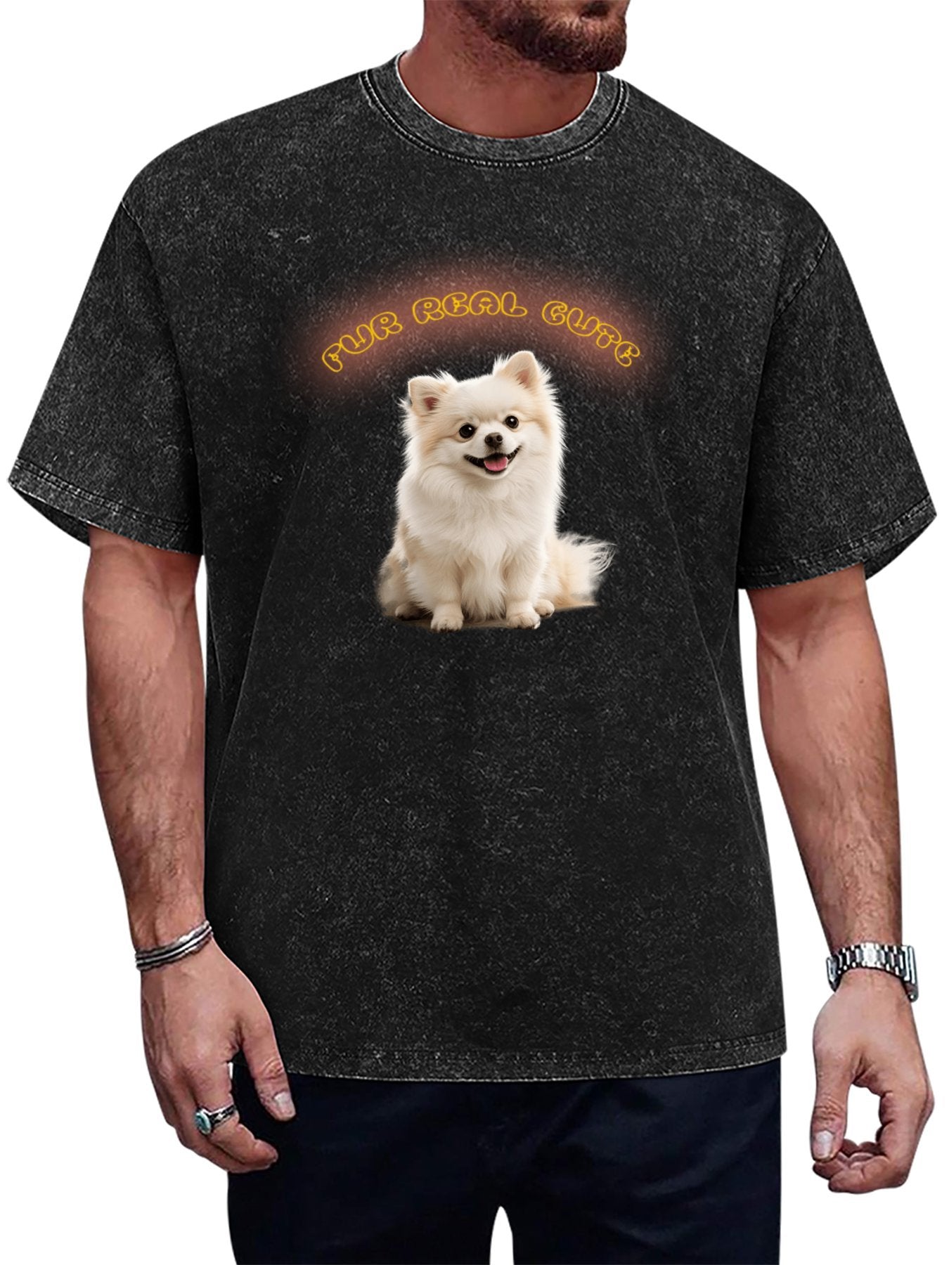 Fur Real Cute Dog Vintage Washed T-Shirt Main image