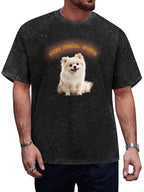 Fur Real Cute Dog Vintage Washed T-Shirt