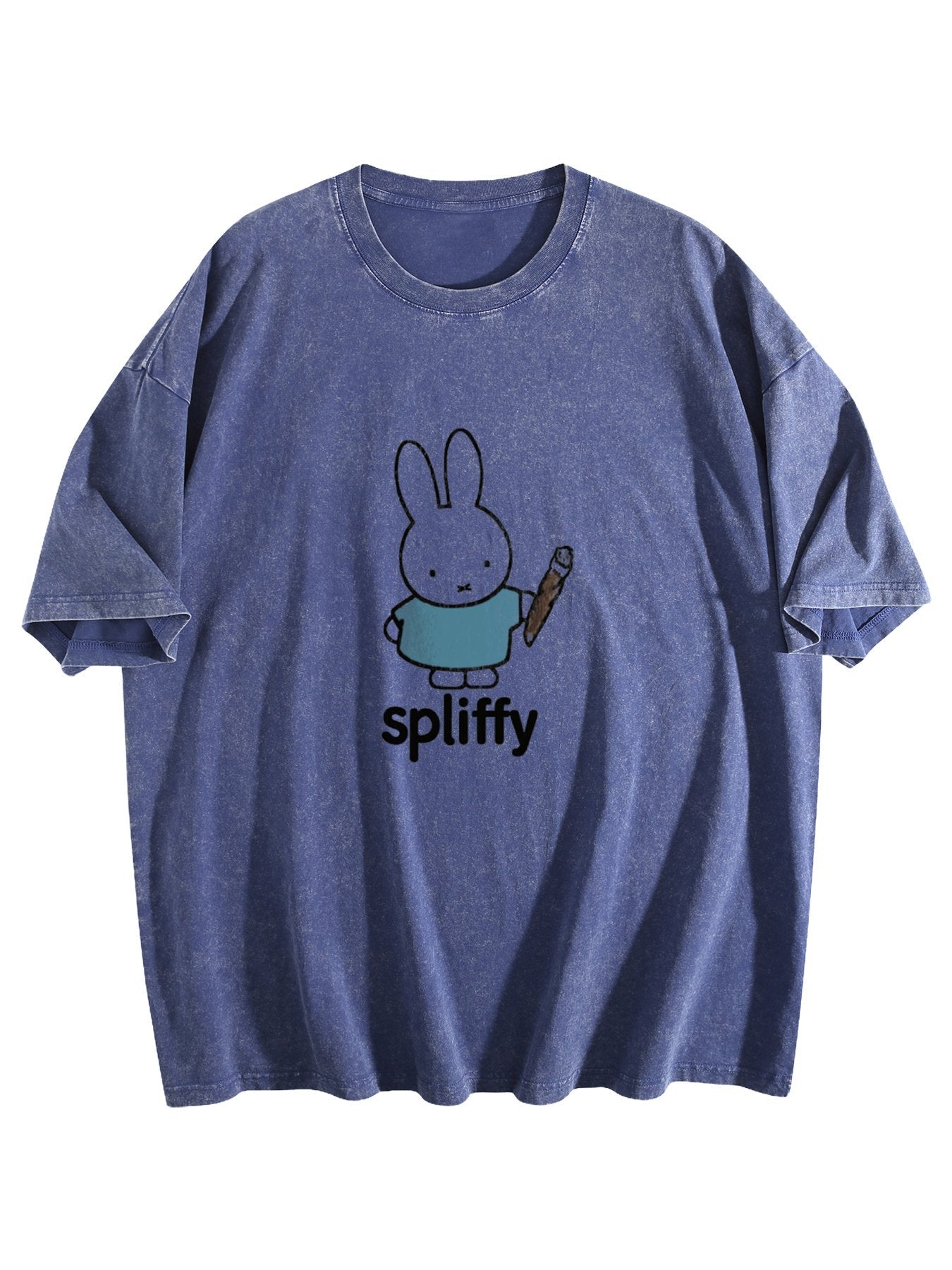 Spliffy Bunny Graphic Washed T-Shirt