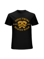 Toxic Twins Twin Skull Vintage Graphic T-Shirt