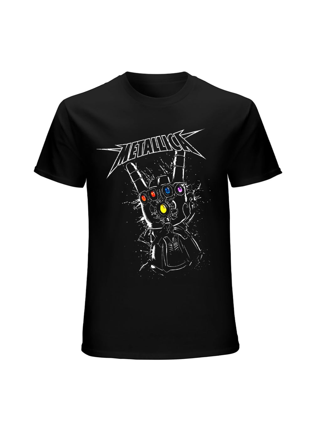 Metallica Gemstone Gauntlet Rock Hand Graphic T-Shirt